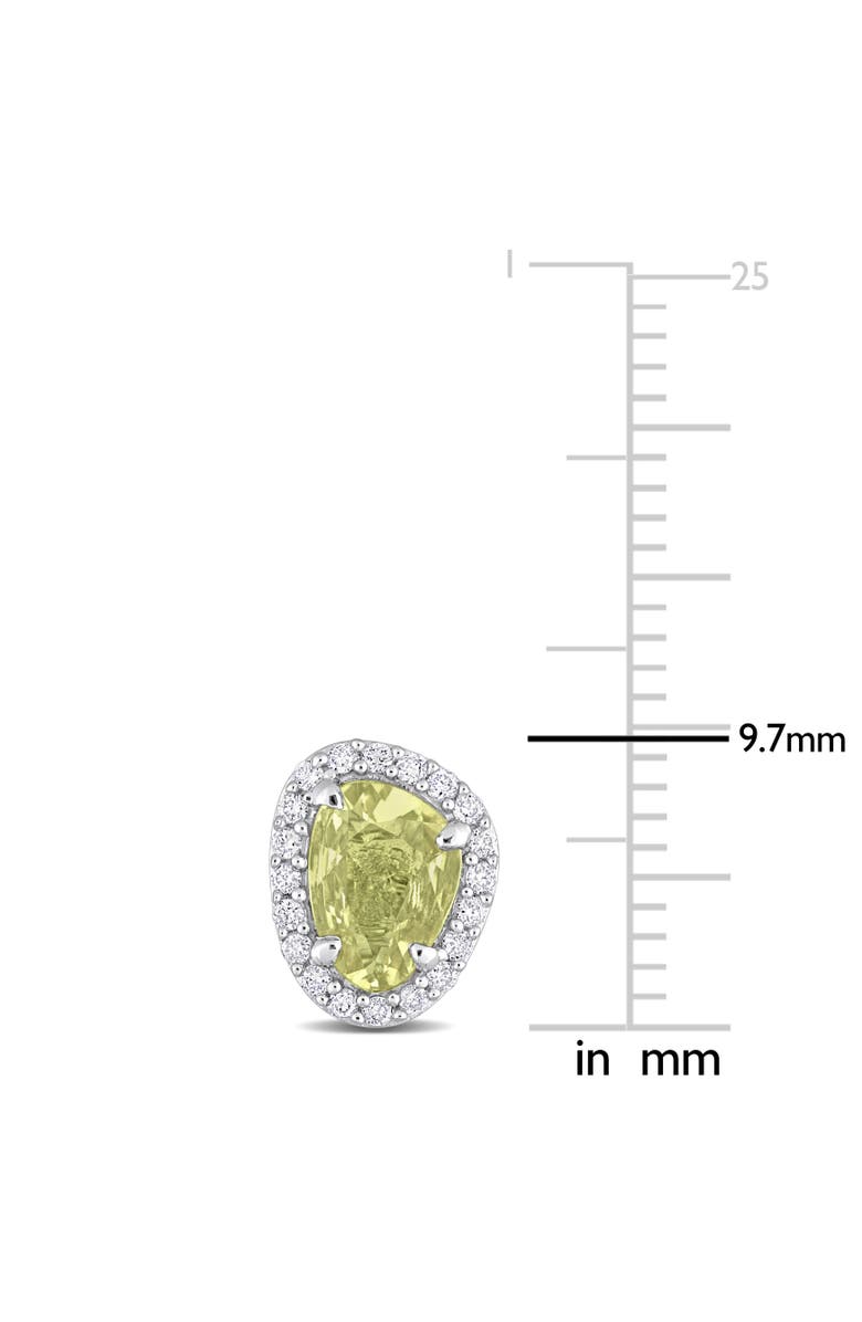 Julianna B. Yellow Sapphire & Diamond Stud Earrings 14k, Alternate, color, Sapphire