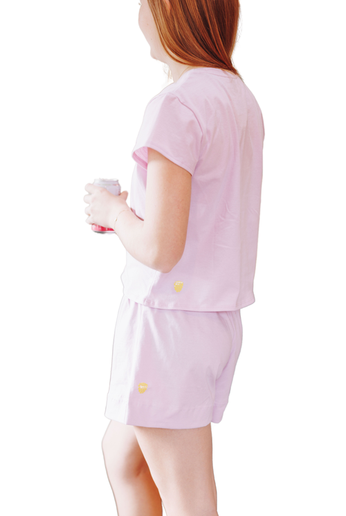 Yellowberry Bliss Cotton Short In Lilac