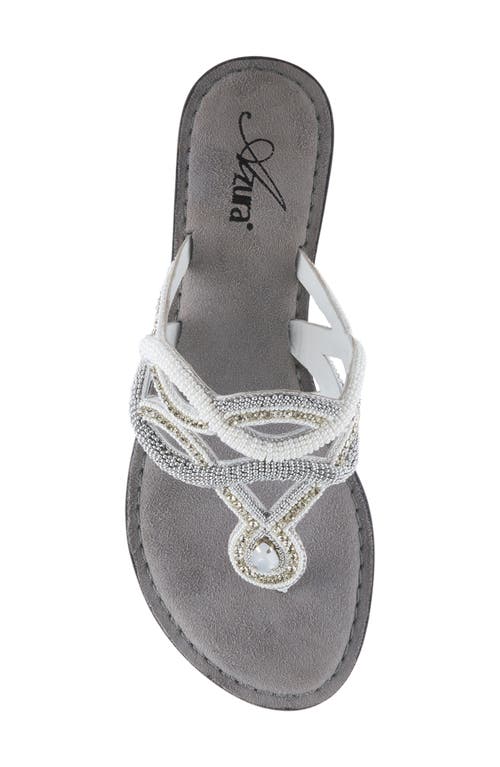 Azura By Spring Step Kaa Flip Flop In White Multi