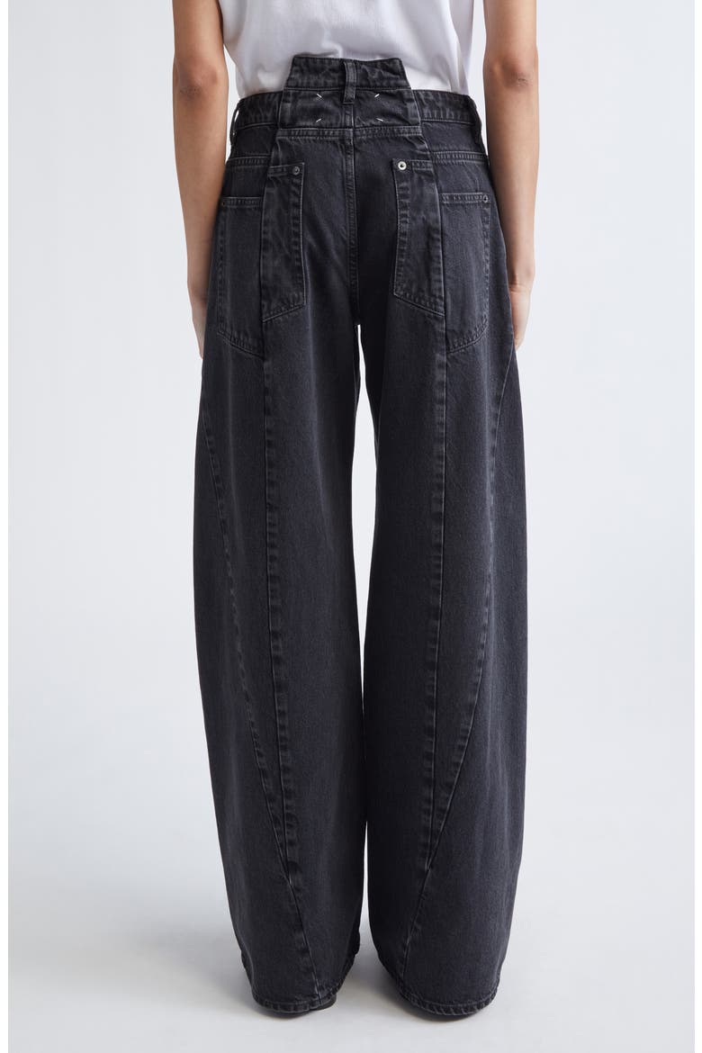 Décortiqué Wide Leg Jeans, Alternate, color, MEDIUM BLACK STONE