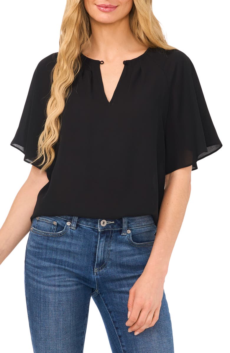 CeCe Ruffle Sleeve Top, Main, color, 