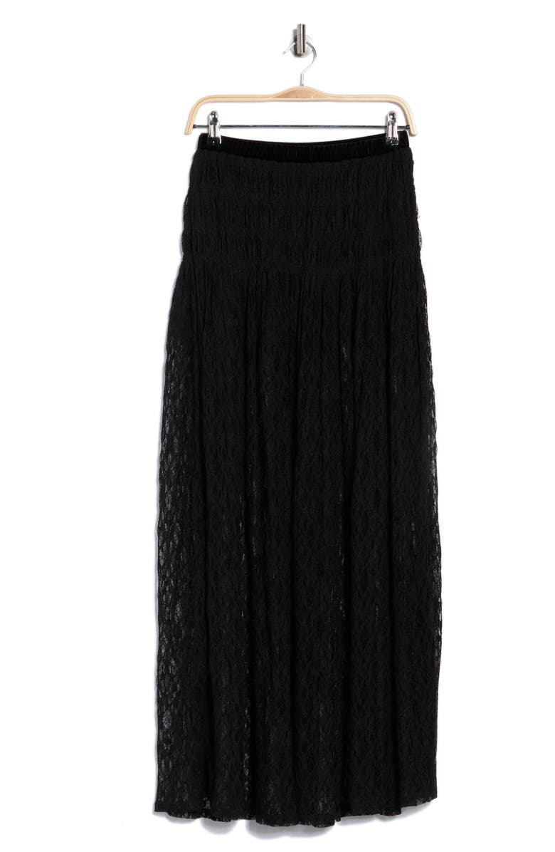 NSR Floral Lace Maxi Skirt, Alternate, color, Black