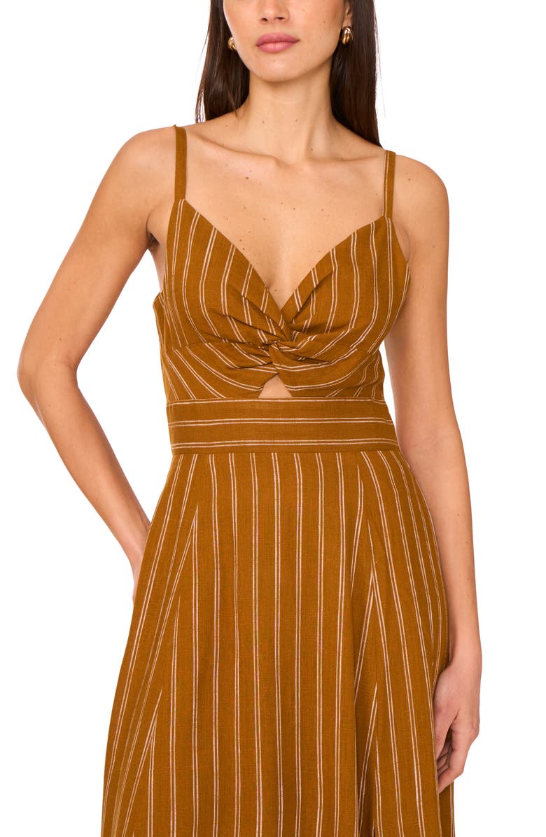 1.STATE Twist Front Cutout Midi Dress, Alternate, color, 