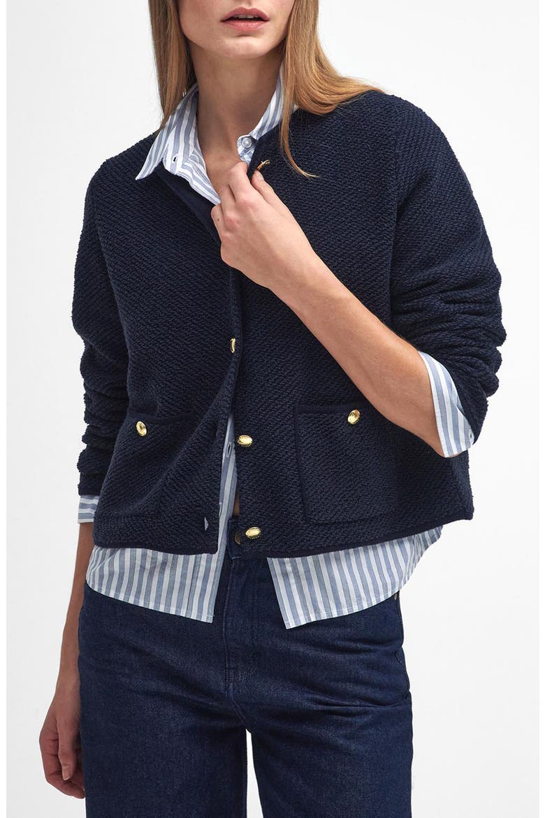 Celeste Wool Blend Cardigan, Main, color, NAVY BLUE