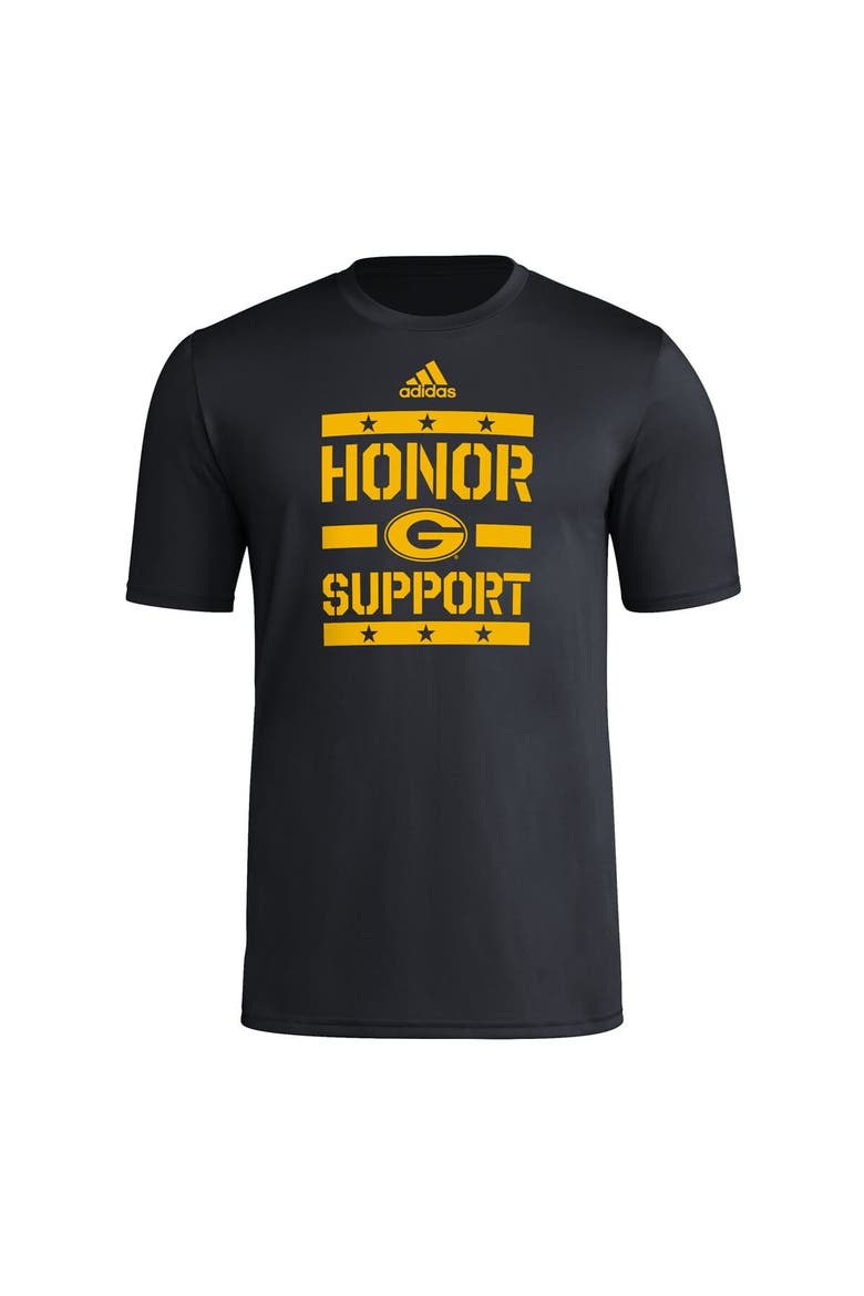 Men's adidas Black Grambling Tigers Honor & Support Pre-Game T-Shirt, Alternate, color, Black