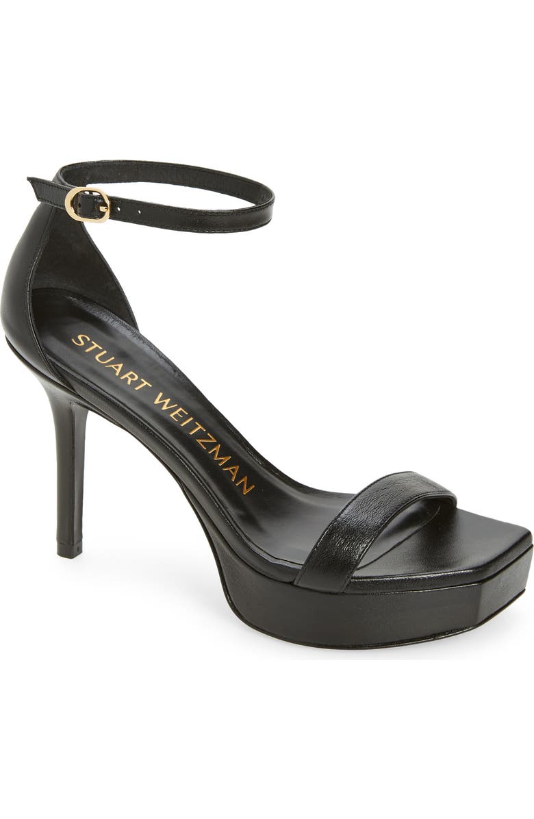 Stuart Weitzman Nunaked Party Platform Ankle Strap Sandal, Main, color,