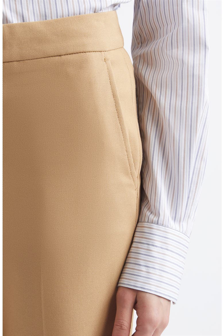 High Waist Organic Cotton Flare Pants, Alternate, color, HONEY