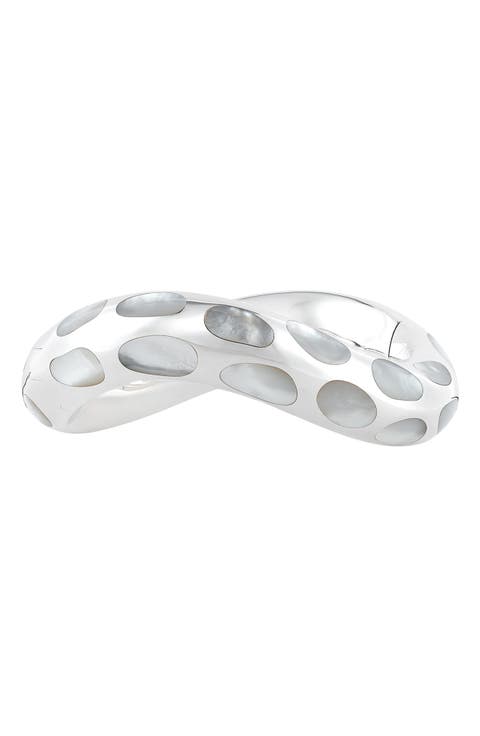 Angela Cummings Sterling Silver & Mother of Pearl Bangle
