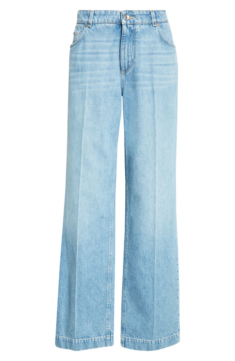 Dolce&Gabbana Loose Pressed Crease Straight Leg Jeans, Main, color, Variante Abbinata