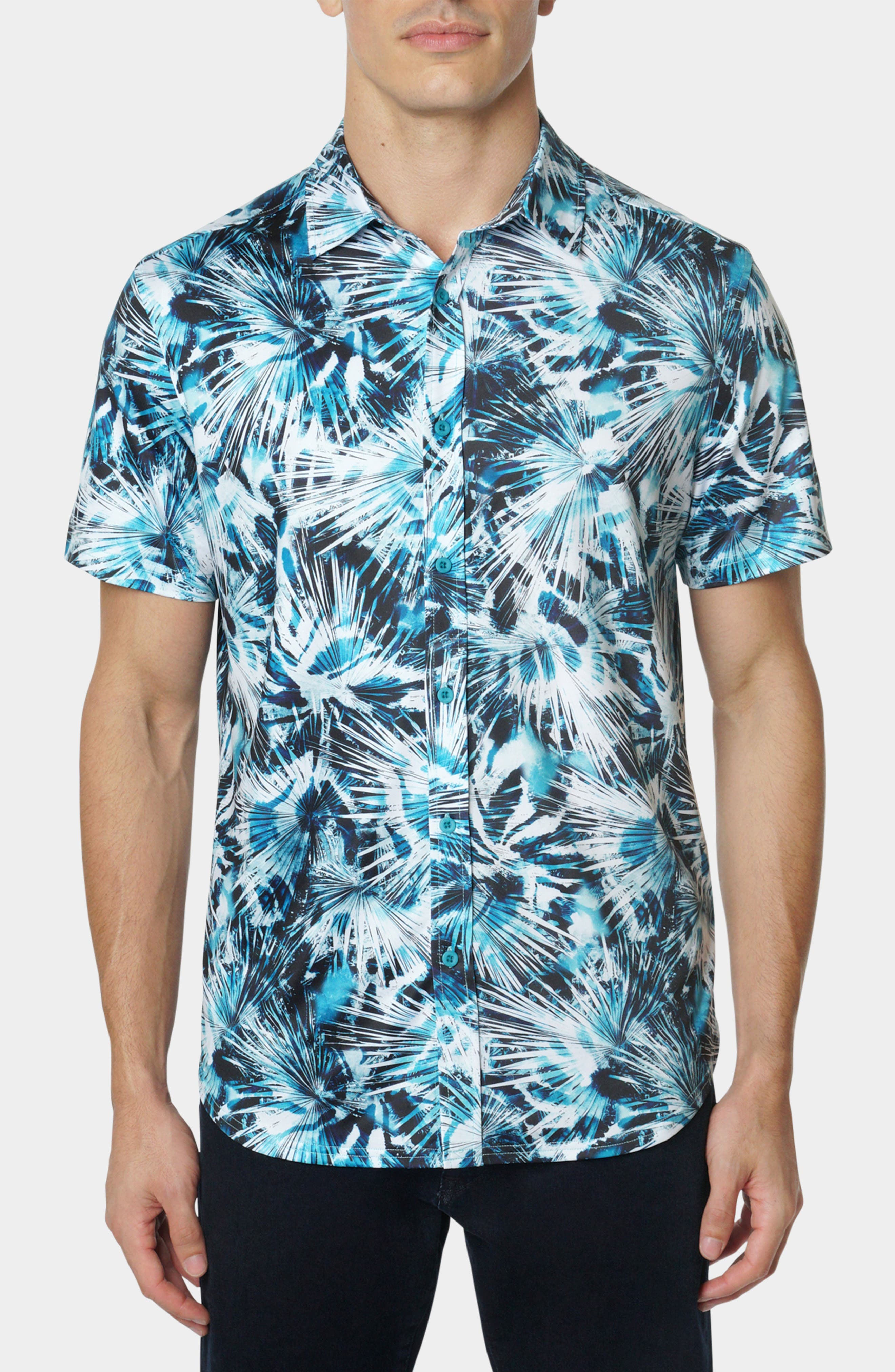 Robert Graham Tie Dye Abstract Print Button-Up Shirt