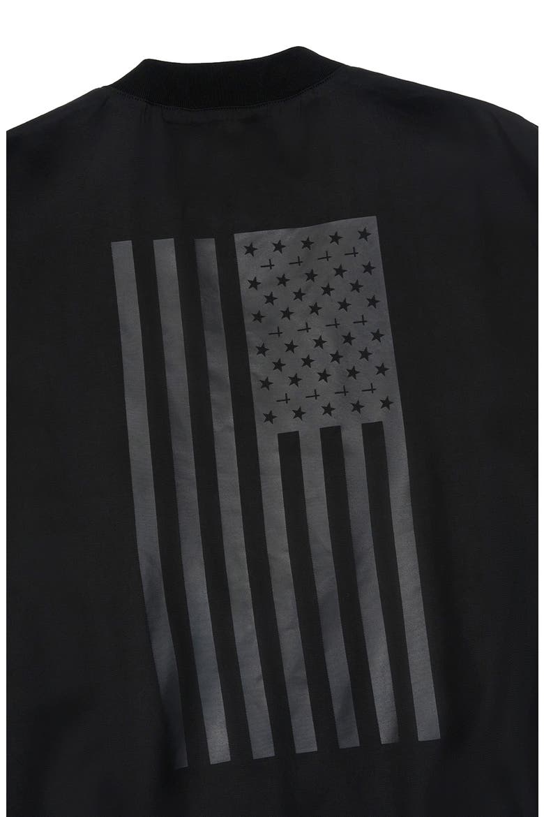 Leonard Flag Graphic Bomber Jacket, Alternate, color, BLACK AMERICAN FLAG