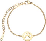 DLORIA LoveyPaws Link Charm Paw Print Bracelet