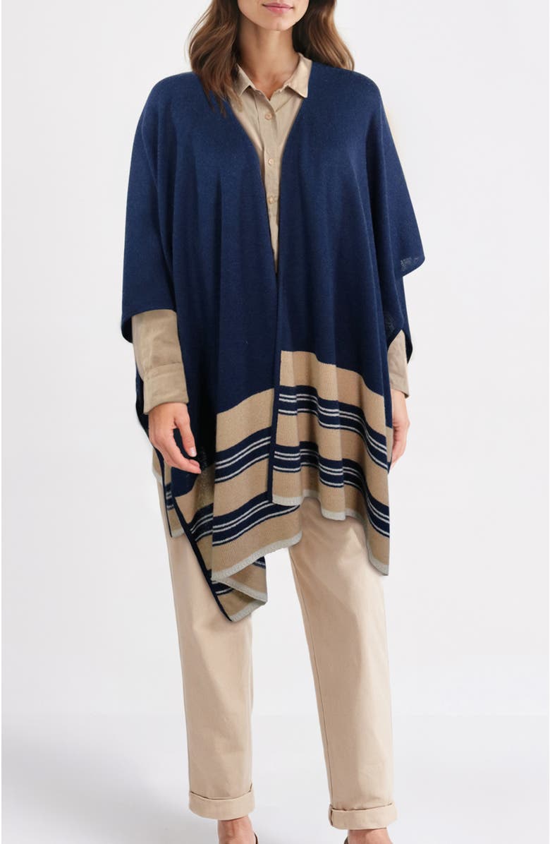Portolano Lightweight Cashmere shawl, Main, color, Dark Blue Combo