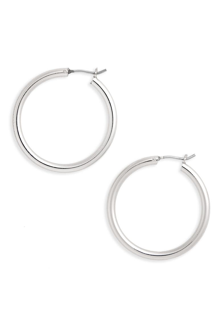 Medium Endless Hoops, Main, color, RHODIUM
