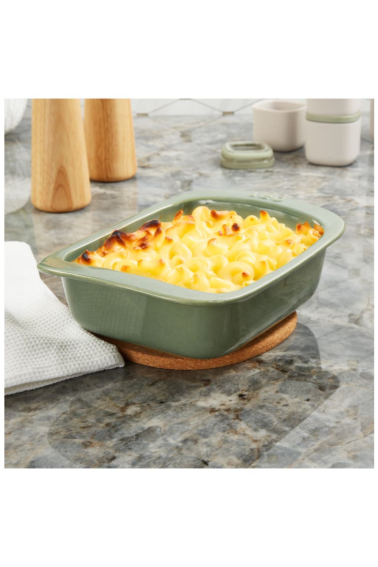 Leo Balance Rectangular 1.27-Quart Ceramic Baking Dish, Alternate, color, SAGE