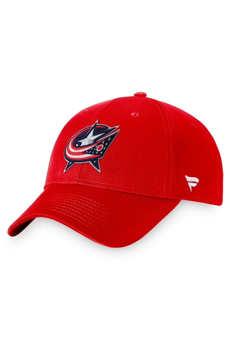 Men's Fanatics Branded Red Columbus Blue Jackets Core Adjustable Hat, Main, color, Red