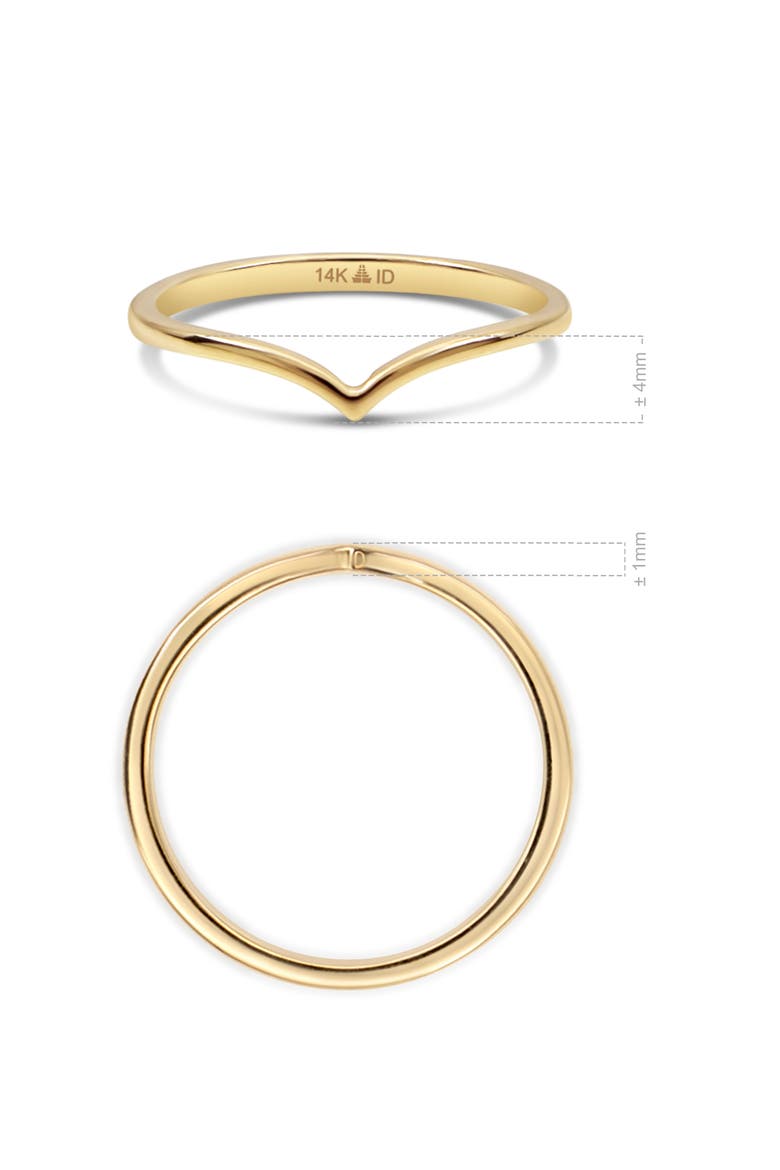 Chevron Ring in 14K Gold, Alternate, color, Yellow Gold