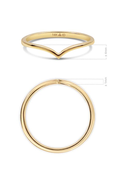 Devata Wishbone Ring In Gold