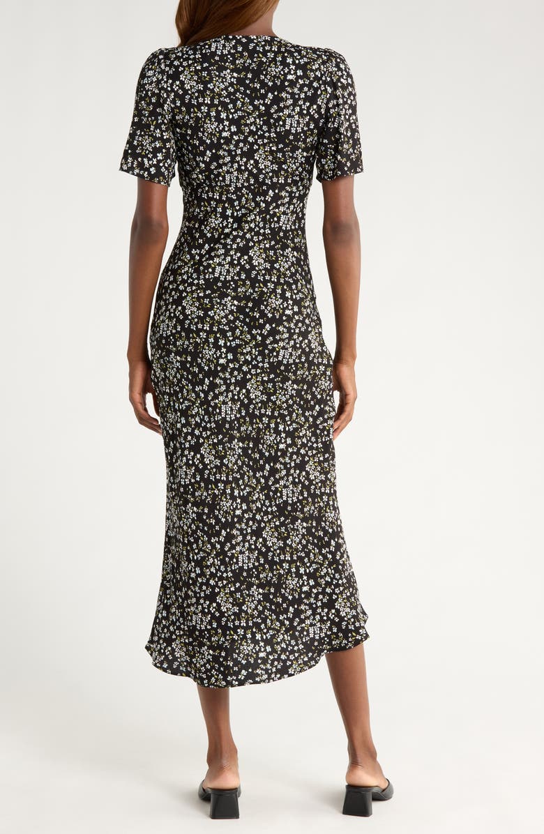 Reformation Tyra Floral Short Sleeve Midi Dress, Alternate, color, Colette