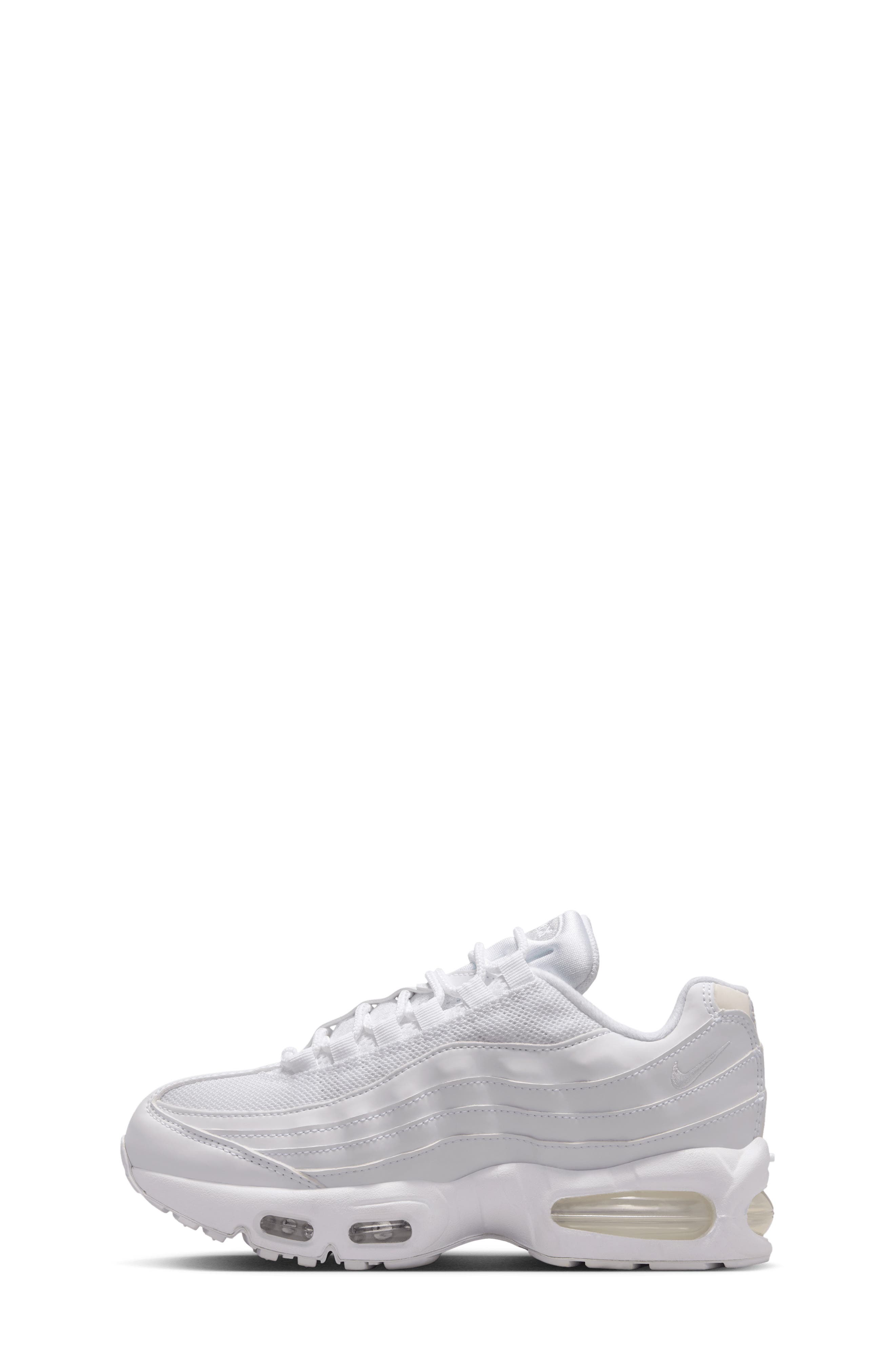 Nike Kids' Air Max 95 Sneaker, Alternate, color, White/White/Pure Platinum