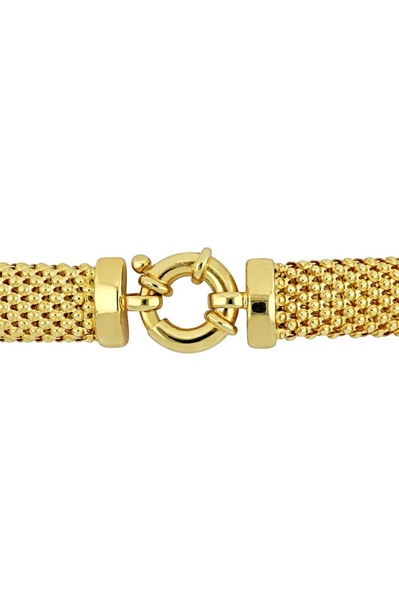 Cubic Zirconia Popcorn Bangle Two-Tone Silver, Alternate, color, Yellow-Plated