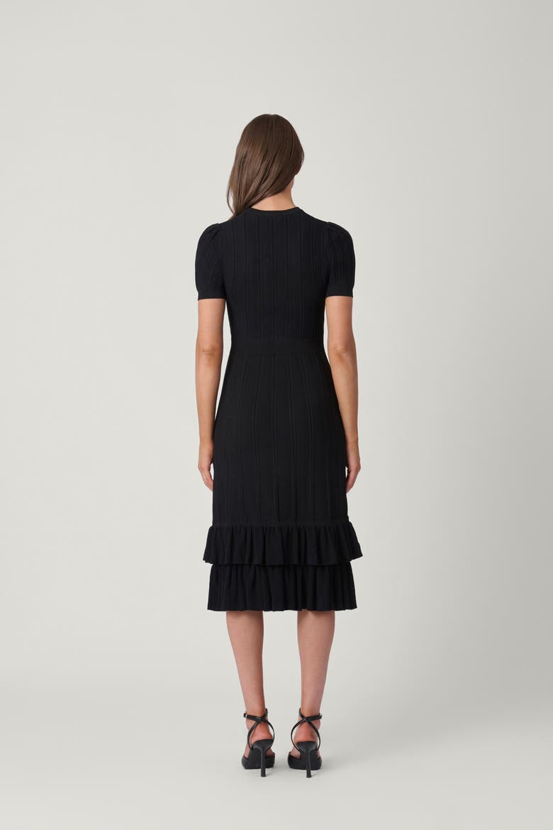 Pointelle Knit Savannah Dress, Alternate, color, Jet