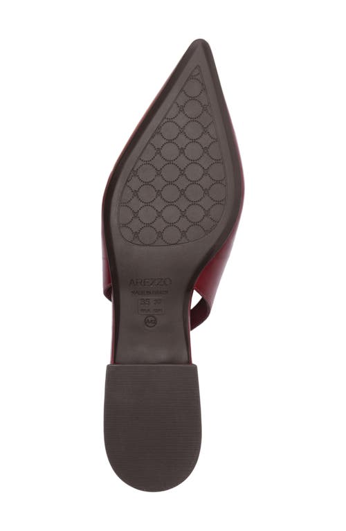Arezzo Farrah Slingback Pointed Toe Flat In Burgundy