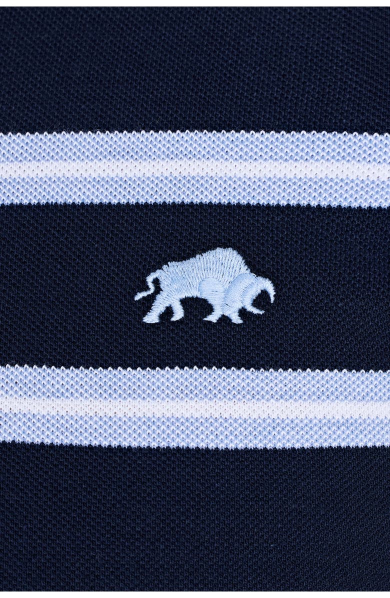 Raging Bull Triple Stripe Birdseye Polo, Alternate, color, Navy
