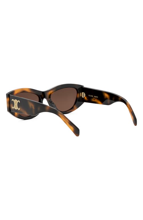Celine Triomphe Cat-eye Sunglasses In Blonde Havana/brown