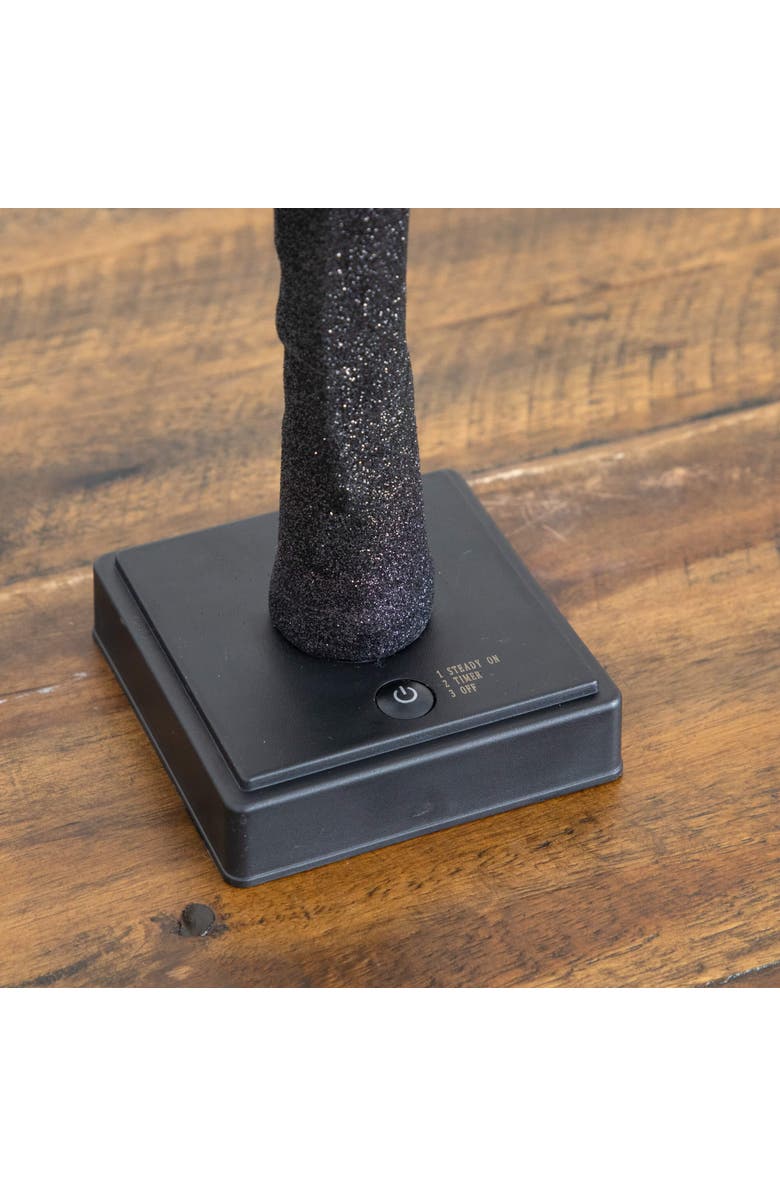 NEARLY NATURAL 2-ft Pre-Lit Artificial Halloween Spider Twig Tree with 24 Purple LED Lights, Alternate, color, Black