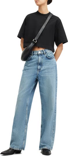 tシャツ LOTTIE CREW NECK CROPPED T-SHIRT | LOTTIE クルー ネック クロップド Tシャツ レディース AllSaints Lottie Crop T-Shirt | Nordstrom