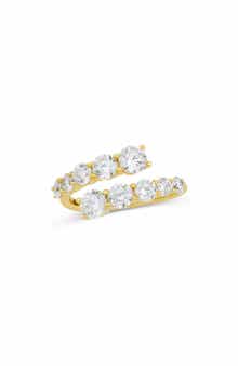 SAVVY CIE JEWELS Graduated Cubic Zirconia Bypass Ring