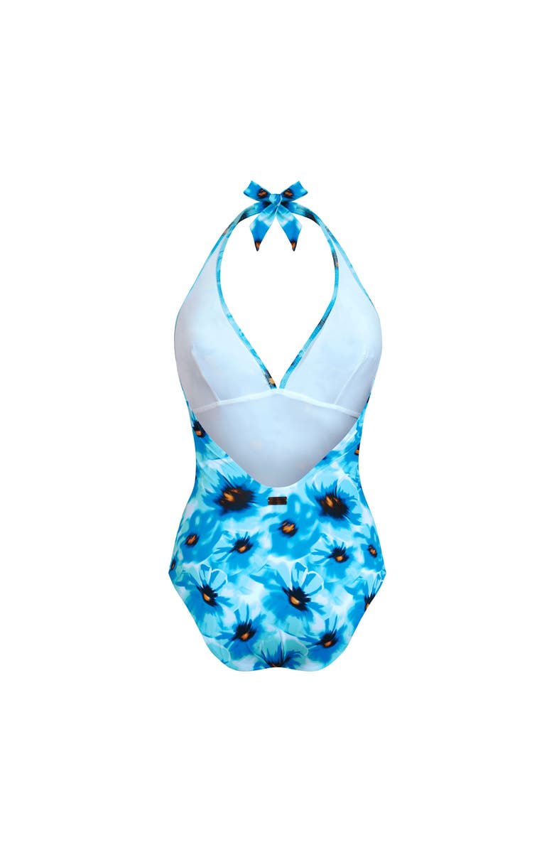 Vilebrequin Women Halter One-piece swimsuit Poppies, Alternate, color, Blue Topaz