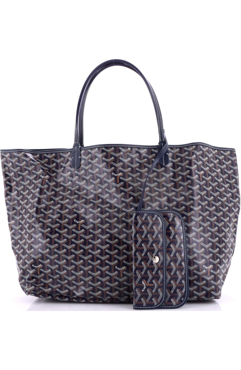 Pre-Owned Goyard Saint Louis Tote Coated Canvas GM, Alternate, color, Blue