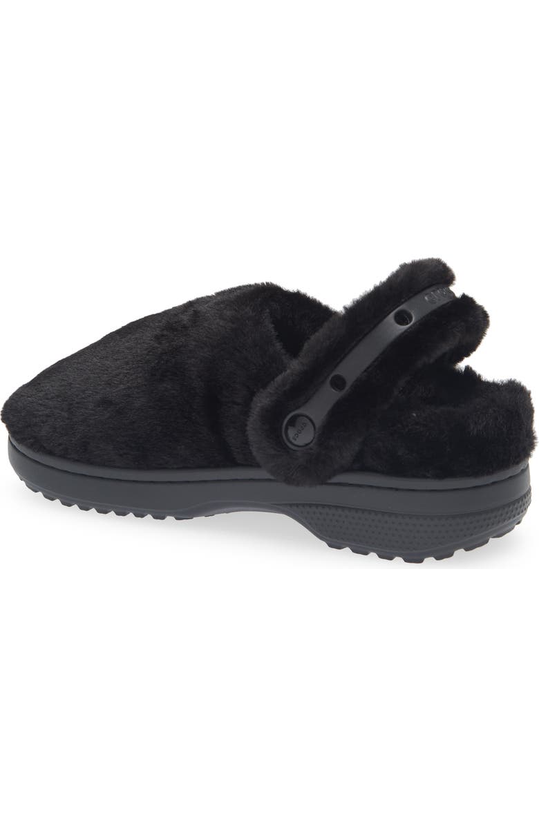 CROCS Classic Unfurgettable Faux Fur Clog, Alternate, color, Black