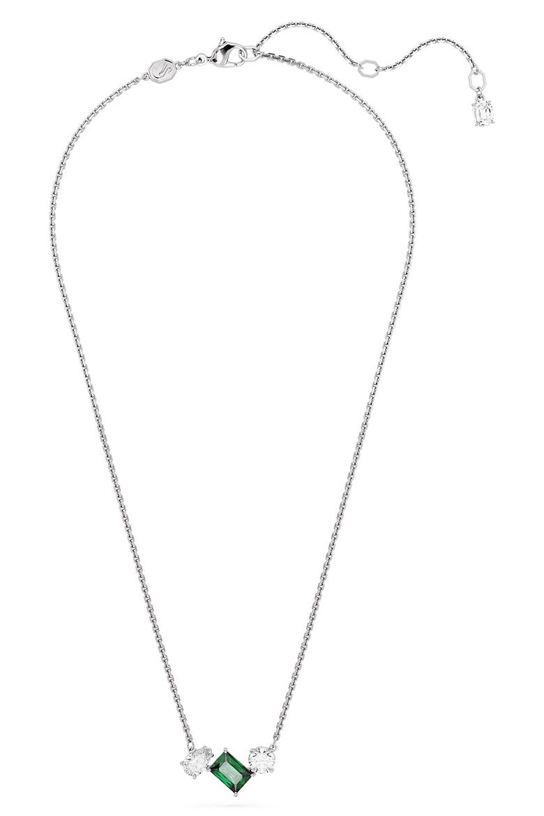 Mesmera Crystal Pendant Necklace, Alternate, color, GREEN