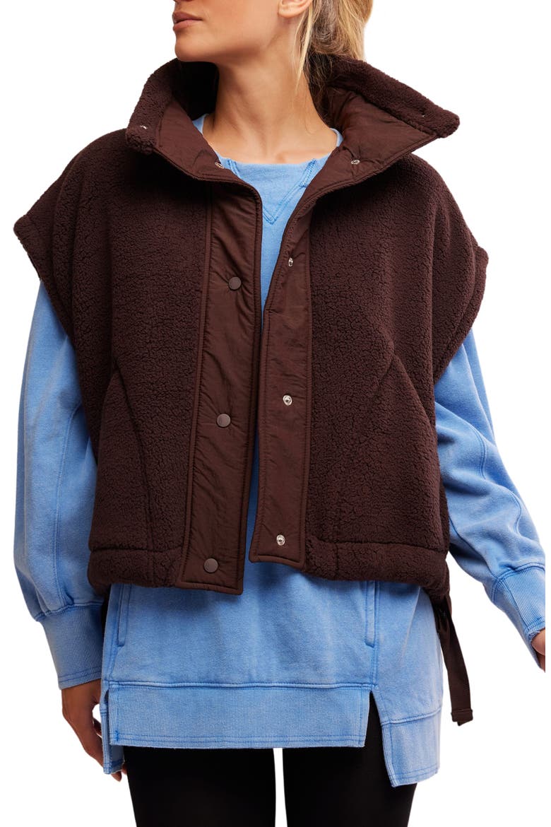 FP Movement Scout It Out Fleece Vest, Main, color, DARK ESPRESSO