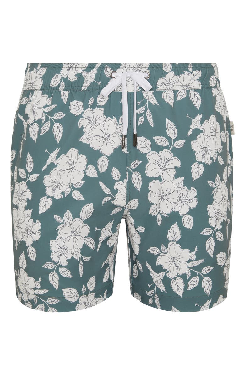 Onia Stretch Volley Swim Trunks, Main, color, Ivy Multi