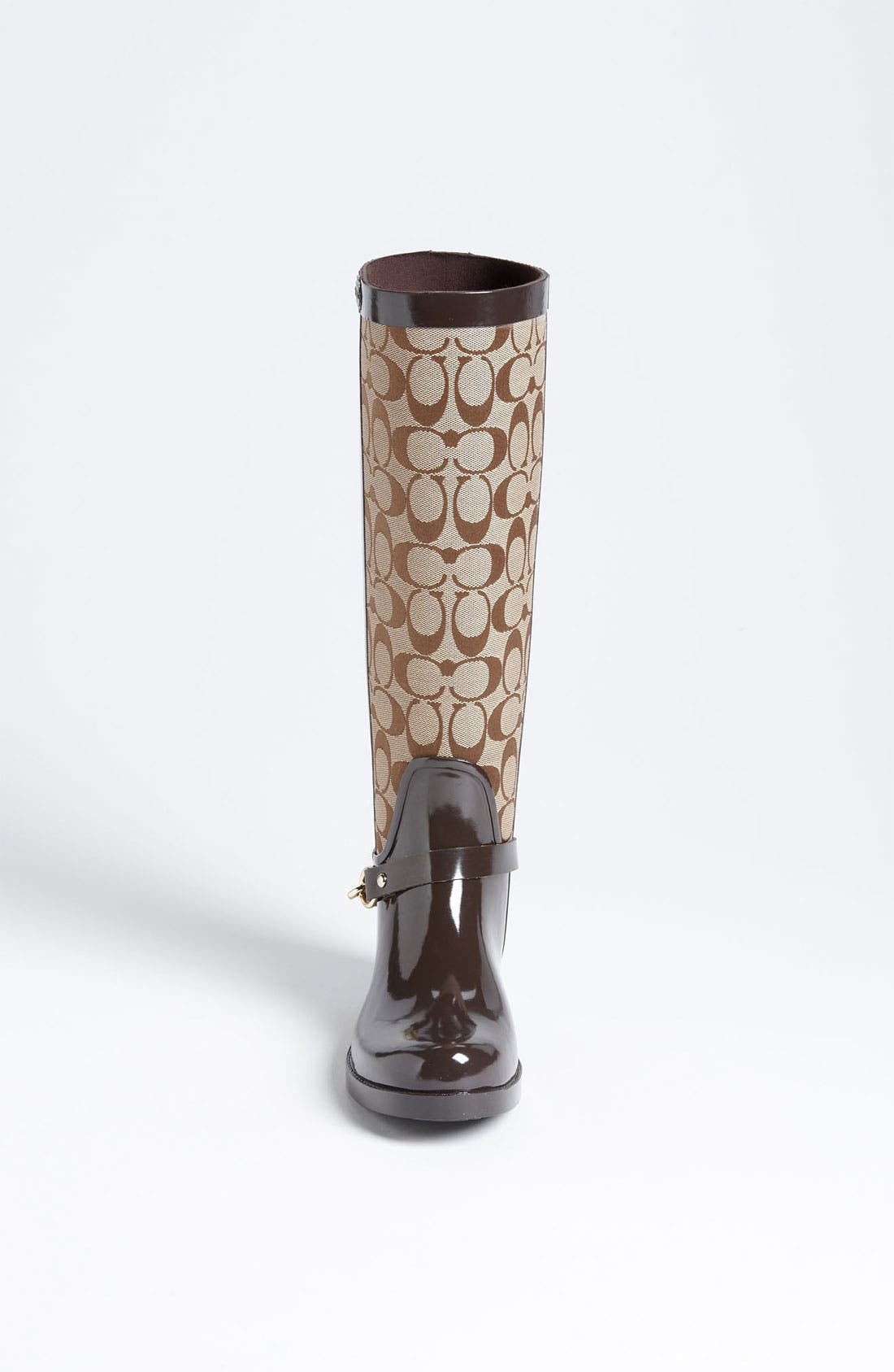 'Lux' Rain Boot, Alternate, color, KHAKI/ CHESTNUT