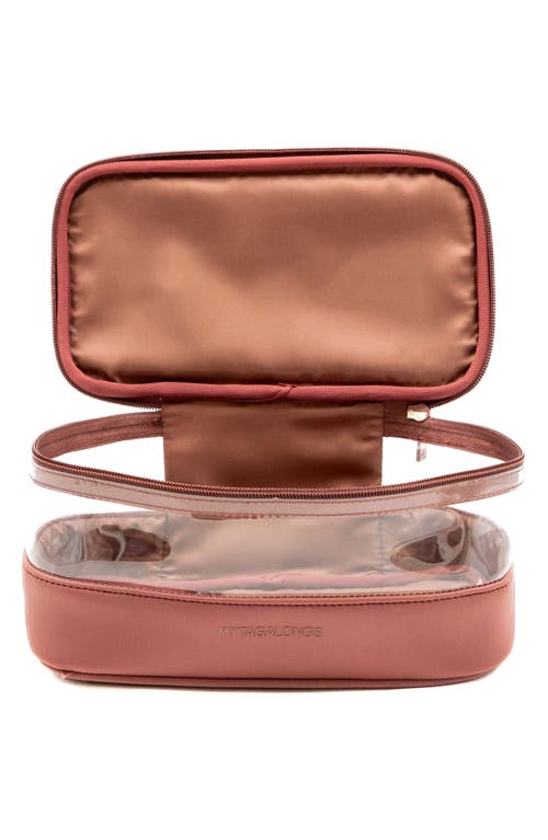 Mytagalongs Medium Clear Train Zip Case In Desert Rose