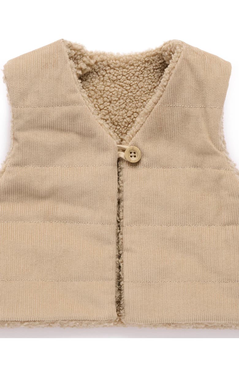 Purebaby Shearling Reversible Vest, Alternate, color, Mushroom