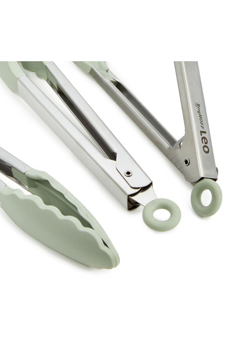 BergHOFF Set of 3 Silicone Serving Tongs, Alternate, color, Sage