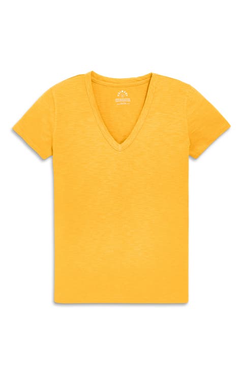 Adult Classic Slub V-Neck Tee (Women's Fit)