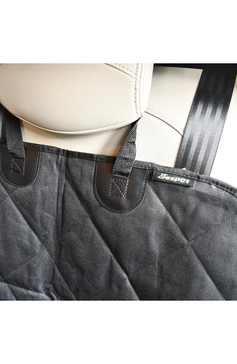 JESPET Luxury Pet Back Car Seat Cover Black Dog Travel Protection, Alternate, color, 