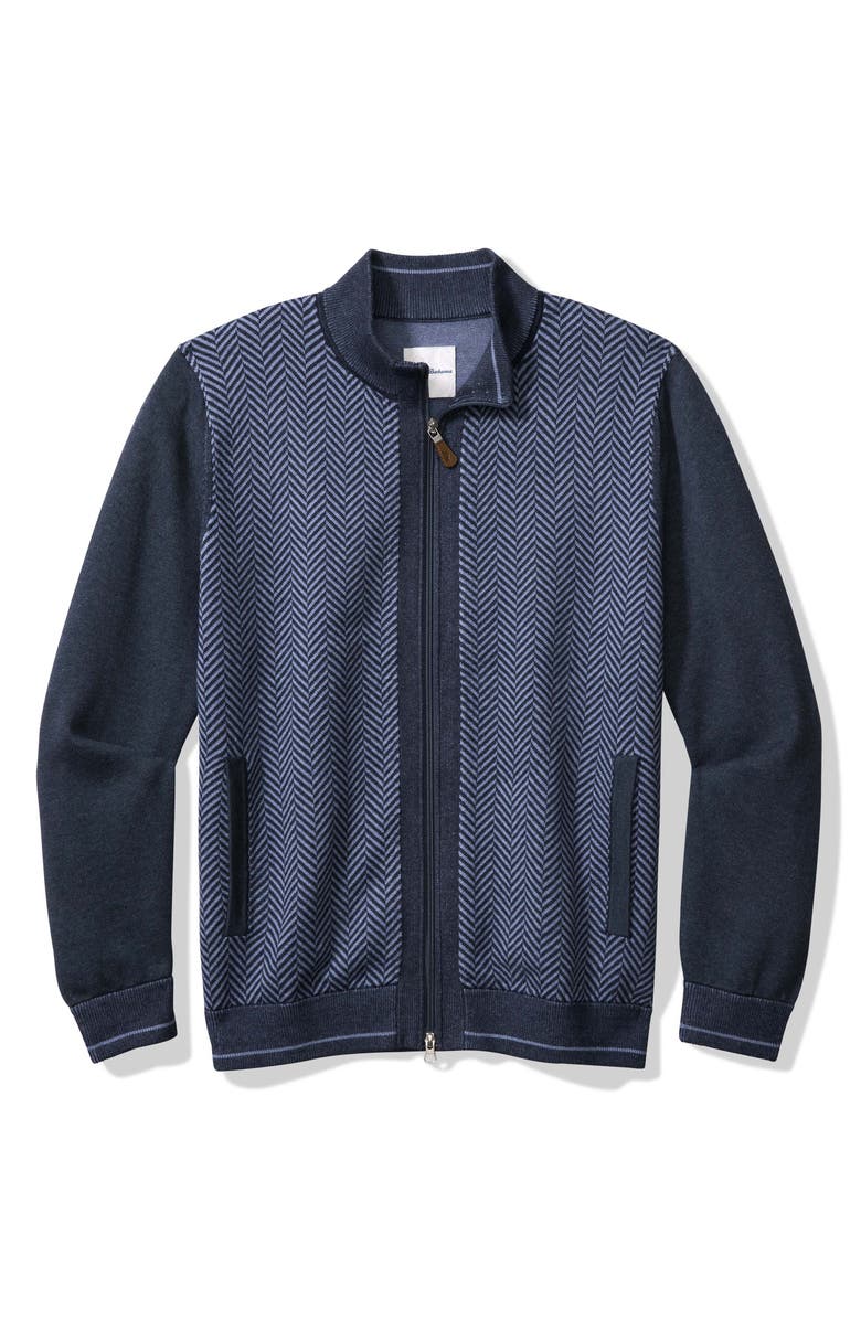 Tommy Bahama Stone Town Herringbone Cardigan, Alternate, color, 