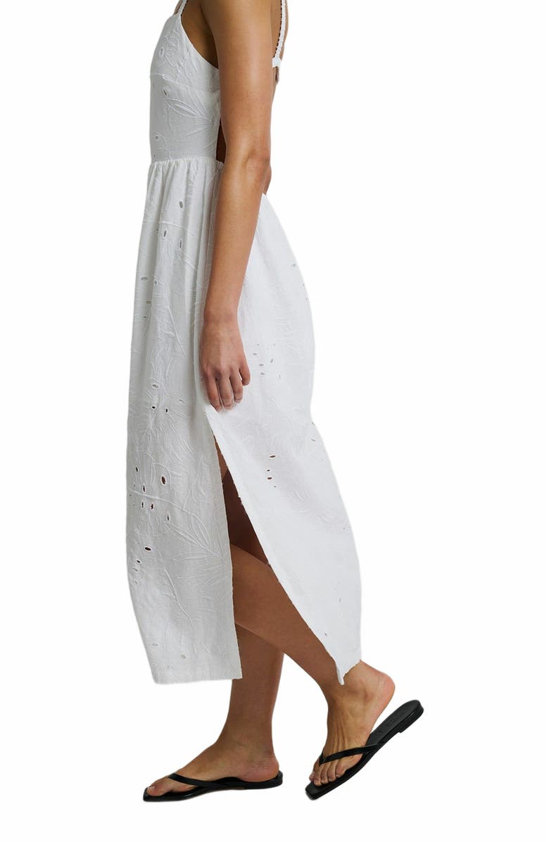 Onia Air Linen Straight Neck Maxi Dress, Alternate, color, White