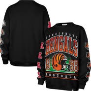 '47 Women's '47  Black Cincinnati Bengals Go Big Oversized Pullover Sweatshirt