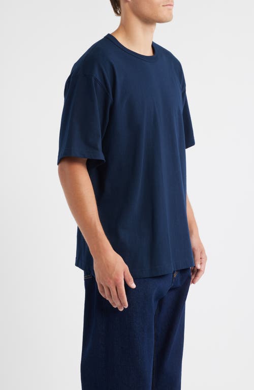 Edwin Oversize Heavyweight Cotton T-shirt In Blue