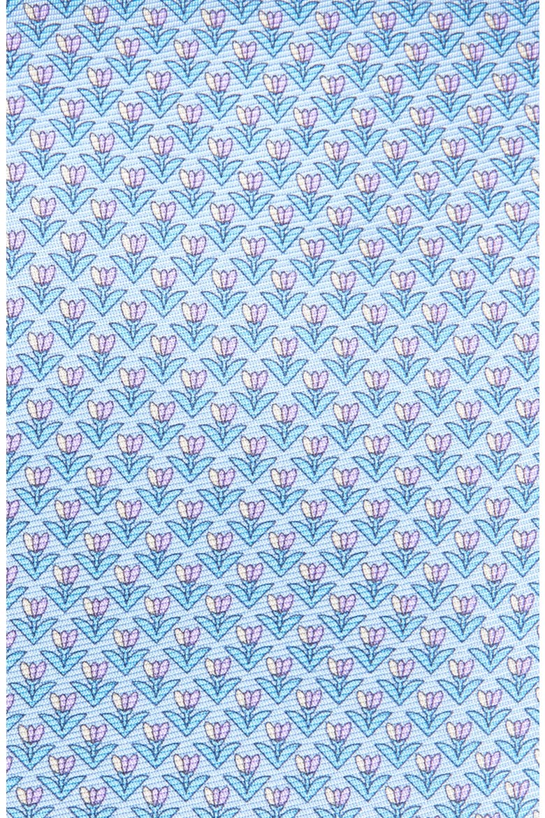 Floral Mulberry Silk Tie, Alternate, color, LIGHT BLUE