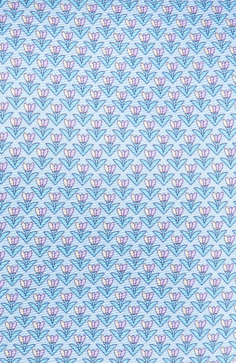 ZEGNA TIES Floral Mulberry Silk Tie, Alternate, color, Light Blue